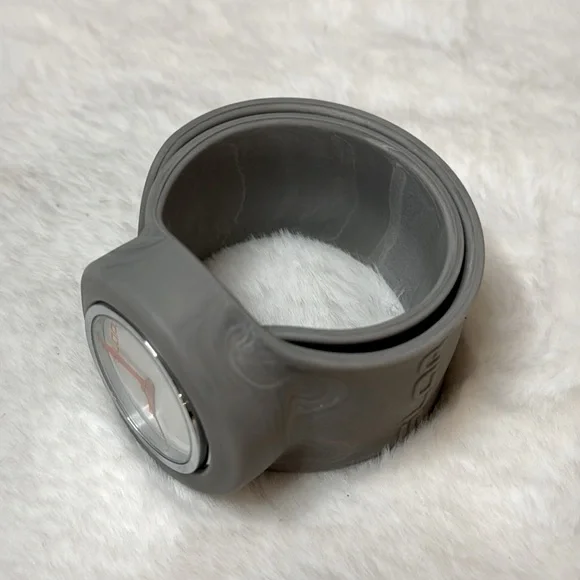 Slap Watch Slap On Gray w/ Orange Hands Watch